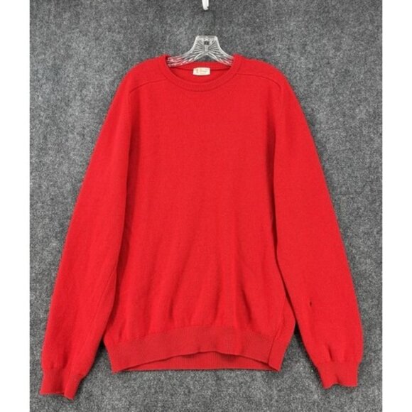Vintage Pringle Of Scotland Lambswool Men’s XL Red Sweater Pullover Long Sleeve - Picture 1 of 11